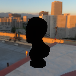 image of a marble bust in shadow
